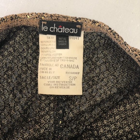 COPY - Le Chateau Gold Dress - Made in Canada - Vintage - Picture 5 of 6